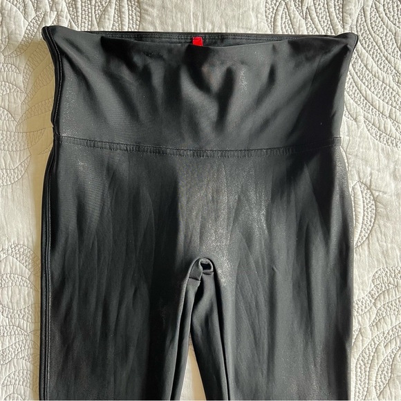 SPANX - Faux Leather Leggings - Black - Picture 4 of 10